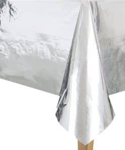 Metallic Silver Foil Tablecover