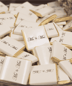 "Mr & Mrs" Gold Chocolate Neapolitans