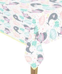 Narwhal Plastic Tablecover - 1.2m x 1.8m
