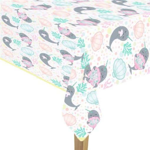 Narwhal Plastic Tablecover - 1.2m x 1.8m