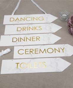 Scripted Marble Wedding Signs