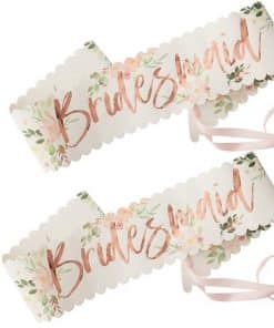Floral Hen Party 'Bridesmaid' Sashes