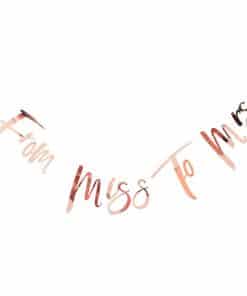 Floral Hen Party 'From Miss to Mrs' Banner