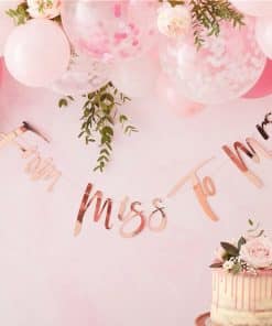 Floral Hen Party 'From Miss to Mrs' Banner