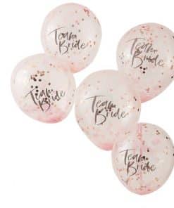 Alternative view of 5 x Floral Hen Party Team Bride Confetti Balloons - 12"