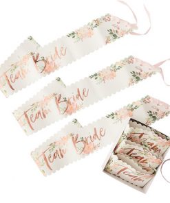 Floral Hen Party Team Bride Sashes