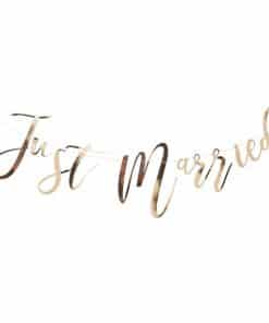 Alternative view of Gold Wedding Just Married Garland - 1.5m