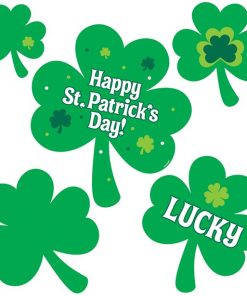 'Happy St Patrick's Day' Shamrock Cutouts