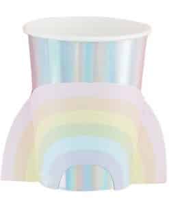 Iridescent Rainbow Paper Cups