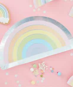 Iridescent Rainbow Paper Plate - 28cm