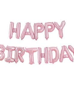 Pastel Pink 'Happy Birthday' Balloon Bunting