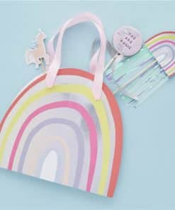 Alternative view of Rainbow Paper Party Bags (Pk 5)