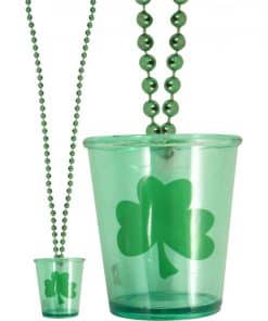 St Patrick's Day Shot Glass Necklace
