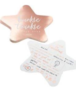 Twinkle Twinkle Rose Gold Advice Cards