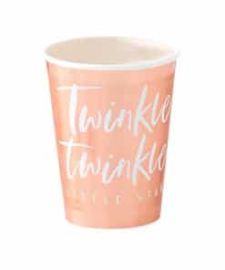 Twinkle Twinkle Rose Gold Paper Cups