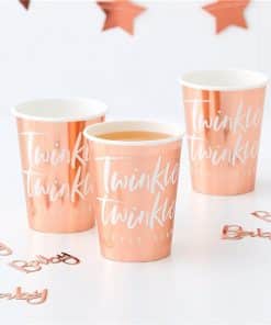 Twinkle Twinkle Rose Gold Paper Cups