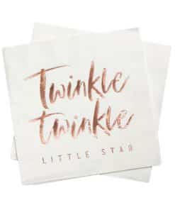 Alternative view of Twinkle Twinkle Rose Gold Paper Napkins - 33cm (Pk 16)