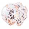 Twinkle Twinkle Oh Baby Rose Gold Confetti Balloons