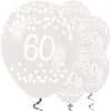 60th Birthday Clear Dots Balloons