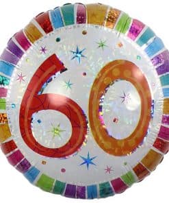 60th Birthday Radiant Round Balloon