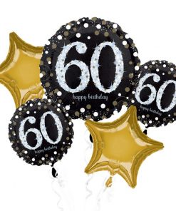 60th Birthday Sparkling Celebration Balloon Bouquet