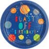 Blast Off Birthday Party Plates
