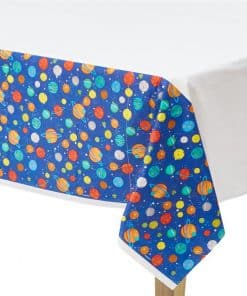 Blast Off Birthday Plastic Tablecover