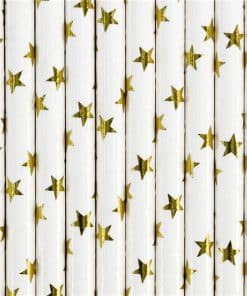 Alternative view of Gold Star Paper Drinking Straws (Pk 10)
