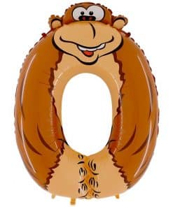 Animaloon Gorilla - Number 0 Balloon