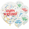 Happy Birthday Bright Confetti Balloons