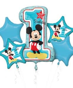Mickey Mouse 1st Birthday Balloon Bouquet
