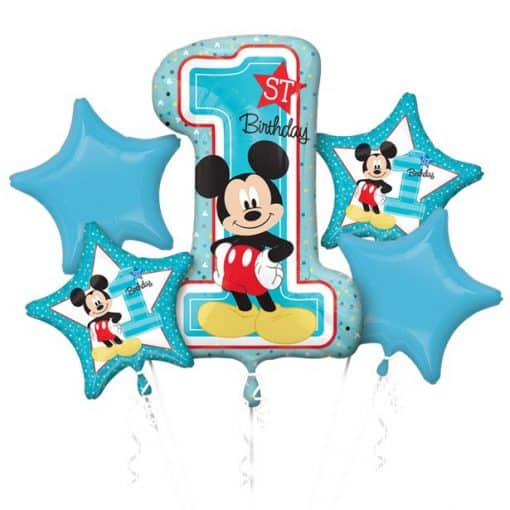 Mickey Mouse 1st Birthday Balloon Bouquet