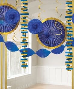 Midnight Blue Paper & Foil Decorations Pack