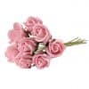 Mini Pastel Pink Foam Rose Bud Decorations