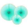 Mint Green & Gold Paper Fans