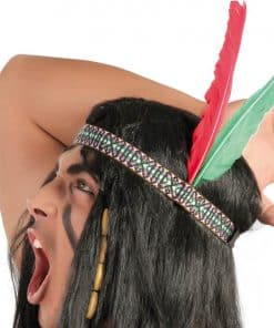 Native American Headband with Feathers