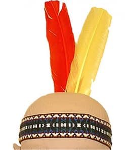 Native American Headband with Feathers
