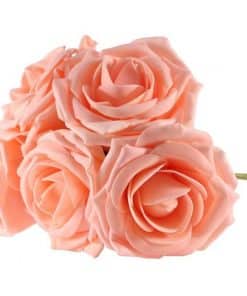 Alternative view of Peach Foam Rose Bud Decorations