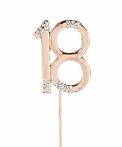 Rose Gold 18th Milestone Cake Topper