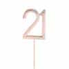 Rose Gold 21st Milestone Cake Topper