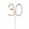 Rose Gold 30th Milestone Cake Topper