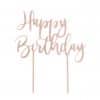 Rose Gold Happy Birthday Glitter Cake Topper