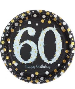 Sparkling Celebration Age 60 Plates