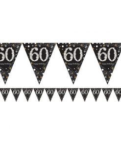 Sparkling Celebration Age 60 Prismatic Foil Bunting