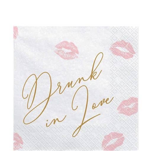 Drunk In Love Lips Paper Napkins
