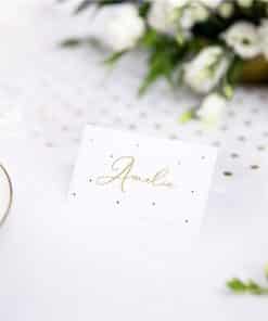 Gold Dots Place Cards