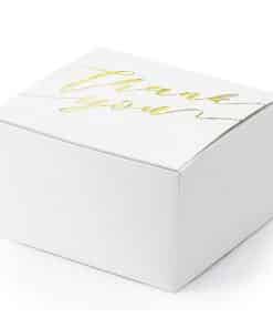 Gold Thank You Favour Boxes