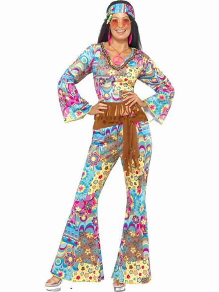 Hippie Flower Power Adult Costume & Accessories - Next Day Delivery