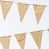 Just Married Kraft & Gold Bunting
