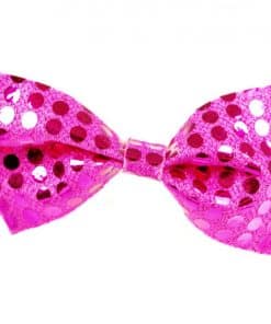 Pink Sequin Bow Tie